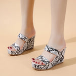 Black and White Snake Skin Sandals - Vignette | Snakes Store