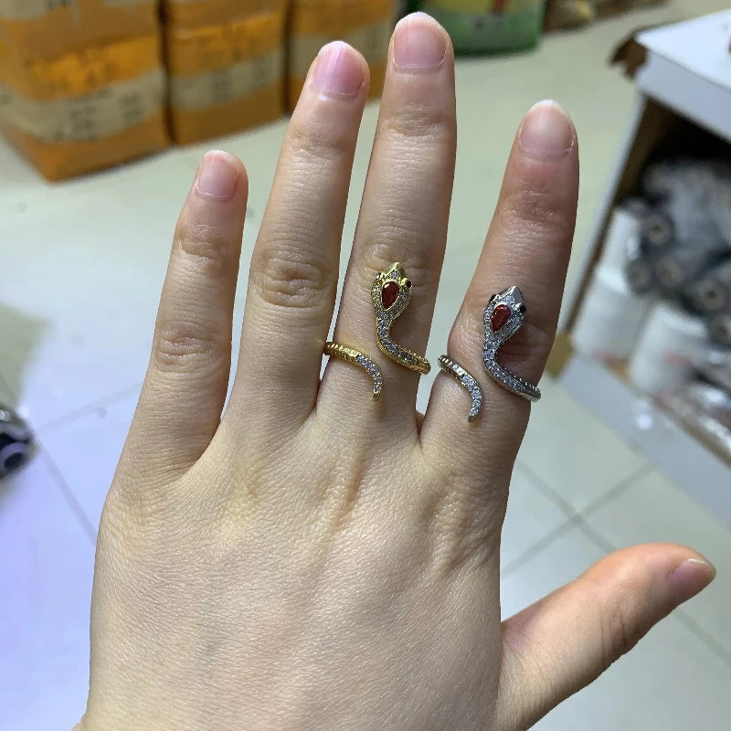 Crystal Snake Wrap Ring Snakes Store