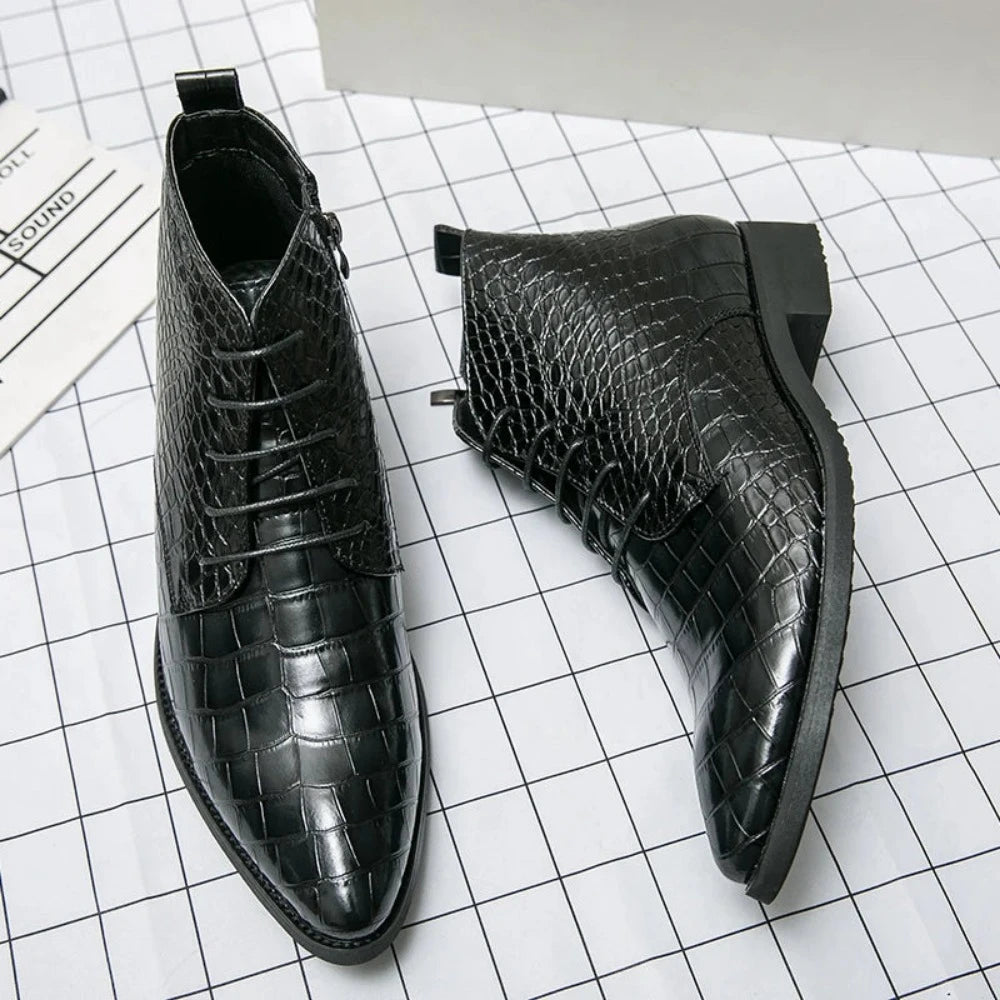 Men's Black Snakeskin Boots Snakes Store