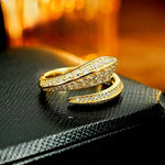 Vintage Gold Diamond Snake Ring - Vignette | Snakes Store