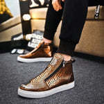 Gold Snakeskin Sneakers - Vignette | Snakes Store