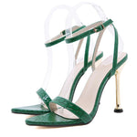 Green Snakeskin Sandals - Vignette | Snakes Store