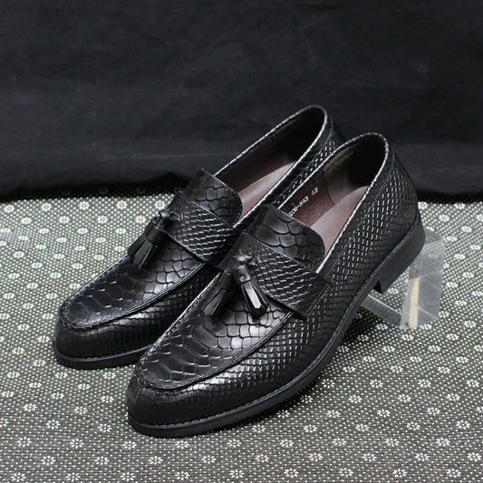 Black Snake Loafers