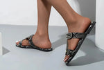 Snakeskin Sandals Flat - Vignette | Snakes Store