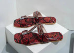 Snakeskin Sandals Flat - Vignette | Snakes Store