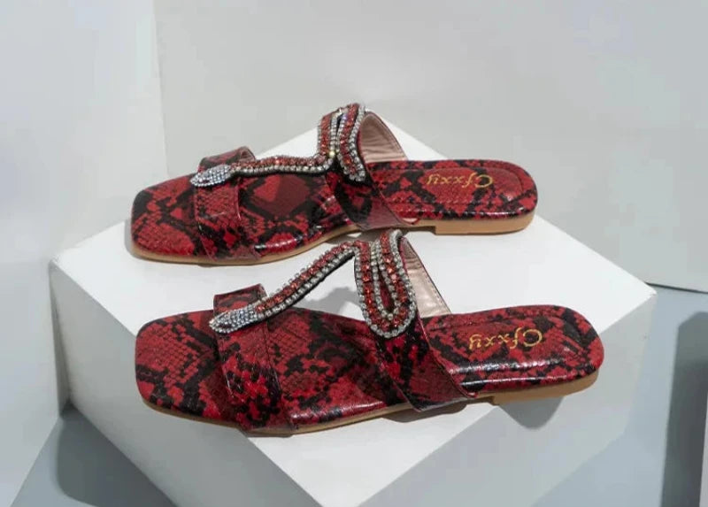 Snakeskin Sandals Flat Snakes Store