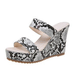 Black and White Snake Skin Sandals - Vignette | Snakes Store