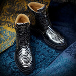 Round Toe Snakeskin Boots - Vignette | Snakes Store