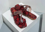 Snakeskin Sandals Flat - Vignette | Snakes Store