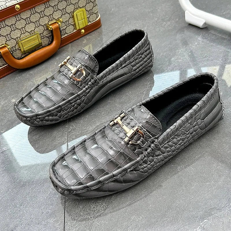 Grey Snake Moccasins Grey Split Leather Snakes Store