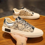 Snakeskin Lace Up Sneakers - Vignette | Snakes Store