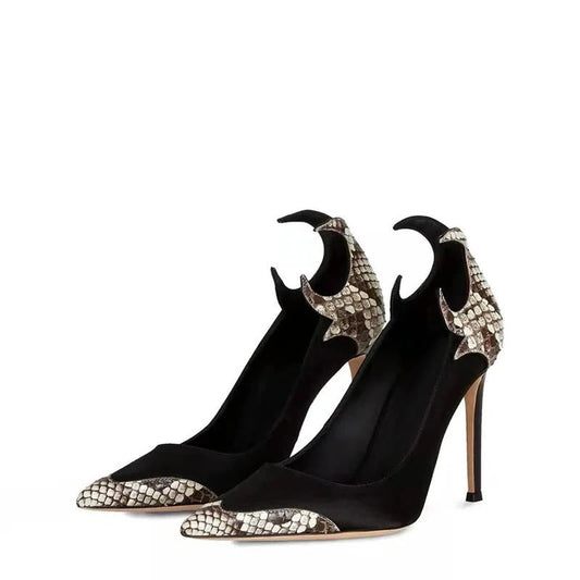 Python Skin Pumps Grey Snakes Store