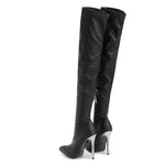 Over The Knee Snakeskin Boots - Vignette | Snakes Store