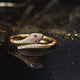 Diamond Snake Ring Ruby Eyes Gold with Rose Eyes Cubic Zirconia One fits for most Snakes Store