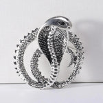 Silver Cobra Brooch - Vignette | Snakes Store