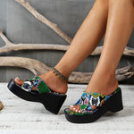 Multicolor Snakeskin Wedges - Vignette | Snakes Store