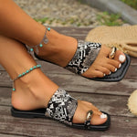 Grey Snakeskin Flip Flop - Vignette | Snakes Store