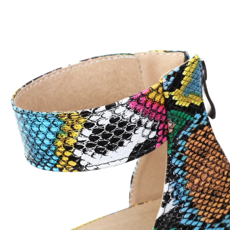 Snakeskin Block Heels Snakes Store