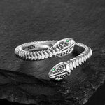 Double Snake Ring Silver - Vignette | Snakes Store