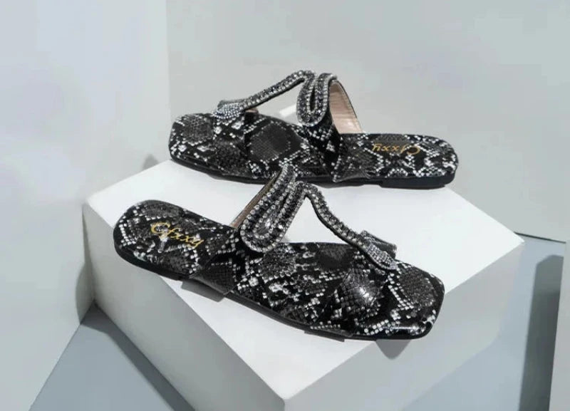 Snakeskin Sandals Flat Snakes Store