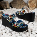 Multicolor Snakeskin Wedges - Vignette | Snakes Store