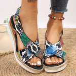 Multicolor Snakeskin Sandals - Vignette | Snakes Store