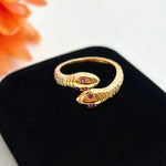 Snake Ring with Ruby Eyes - Vignette | Snakes Store