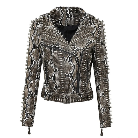 Serpent Leather Jacket Green Snakes Store™