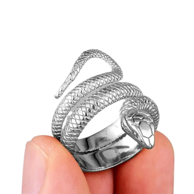 Serpent Ring Silver 316L Stainless steel Snakes Store™