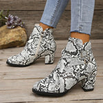 Buckle Snakeskin Booties - Vignette | Snakes Store