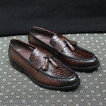 Brown Snake Tassel Loafers - Vignette | Snakes Store