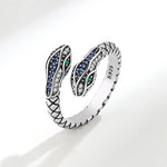 Blue Diamond Snake Ring - Vignette | Snakes Store