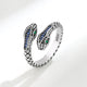 Blue Diamond Snake Ring
