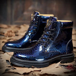 Round Toe Snakeskin Boots - Vignette | Snakes Store