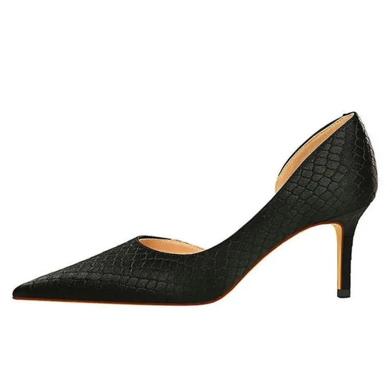 Snakeskin Pointed Toe Pumps Snakes Store