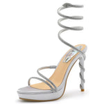 Snakeskin Strappy Sandals - Vignette | Snakes Store