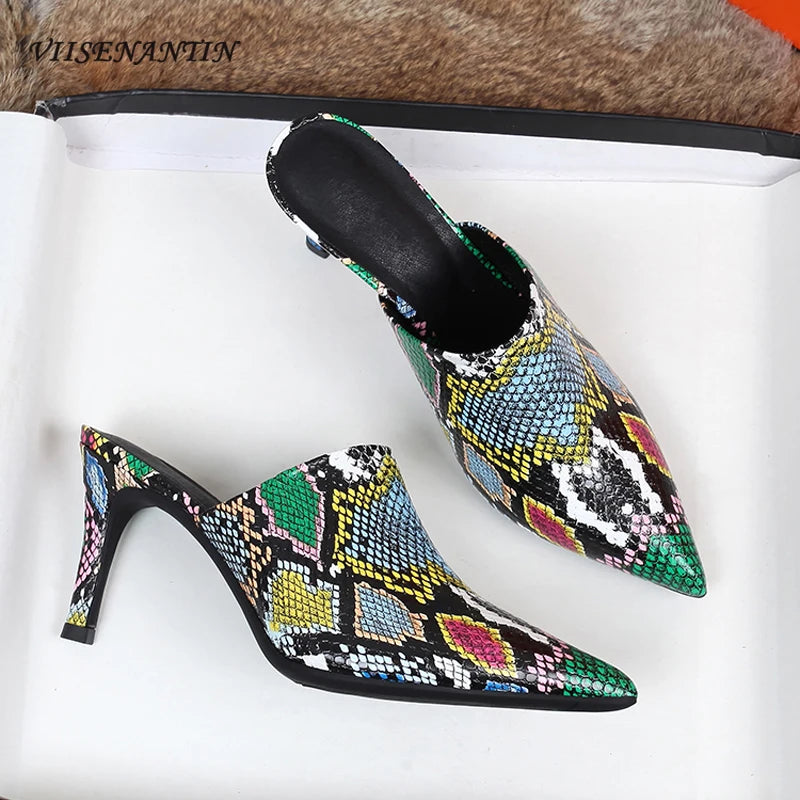 Snakeskin Mules for Women Snakes Store