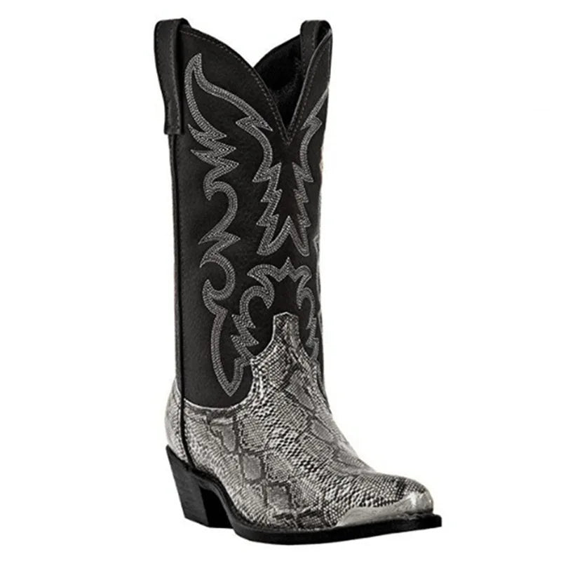 Snake Skin Cowboy Boots Silver Snakes Store