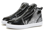 Silver Snakeskin Sneakers - Vignette | Snakes Store