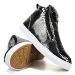 Silver Snakeskin Sneakers - Vignette | Snakes Store