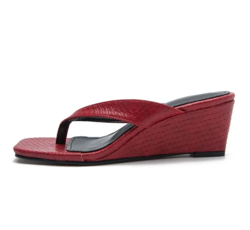 Red Snakeskin Flip Flops Snakes Store