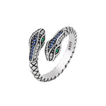 Blue Diamond Snake Ring - Vignette | Snakes Store