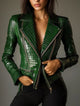 Green Snake Print Jacket