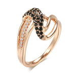 Rose Gold Diamond Snake Ring - Vignette | Snakes Store