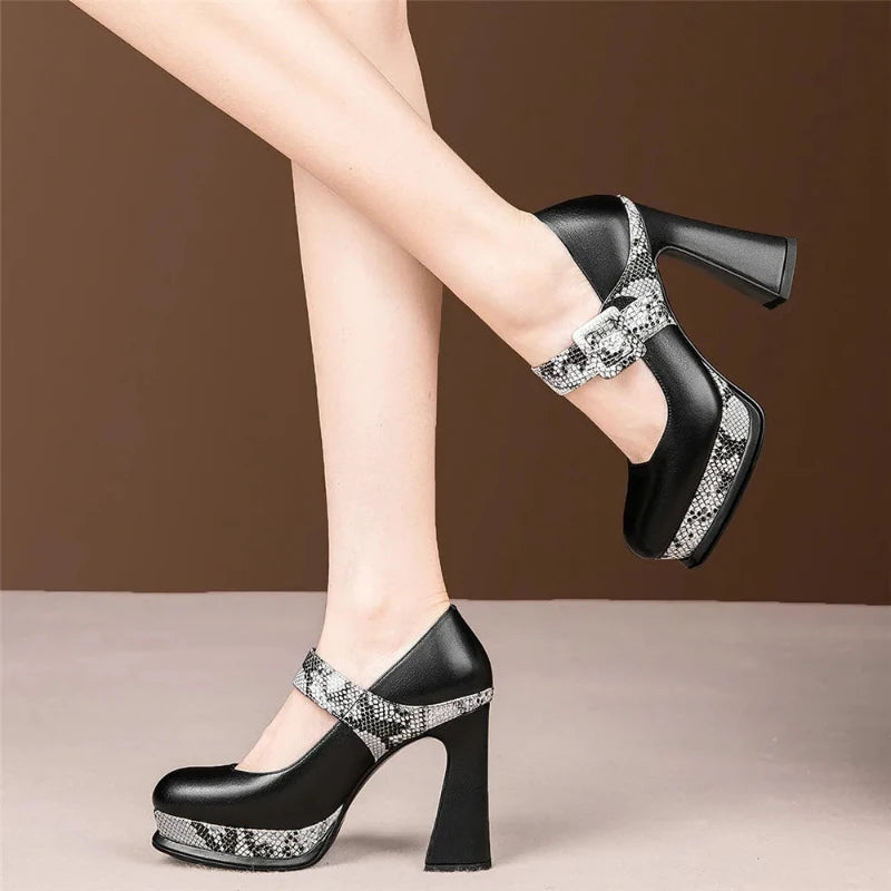 Snakeskin Platform Pumps Snakes Store