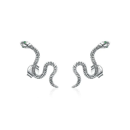 Silver Snake Stud Earrings Snakes Store™