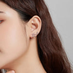 Silver Snake Stud Earrings - Vignette | Snakes Store