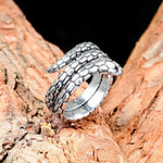 Silver Snake Wrap Ring - Vignette | Snakes Store