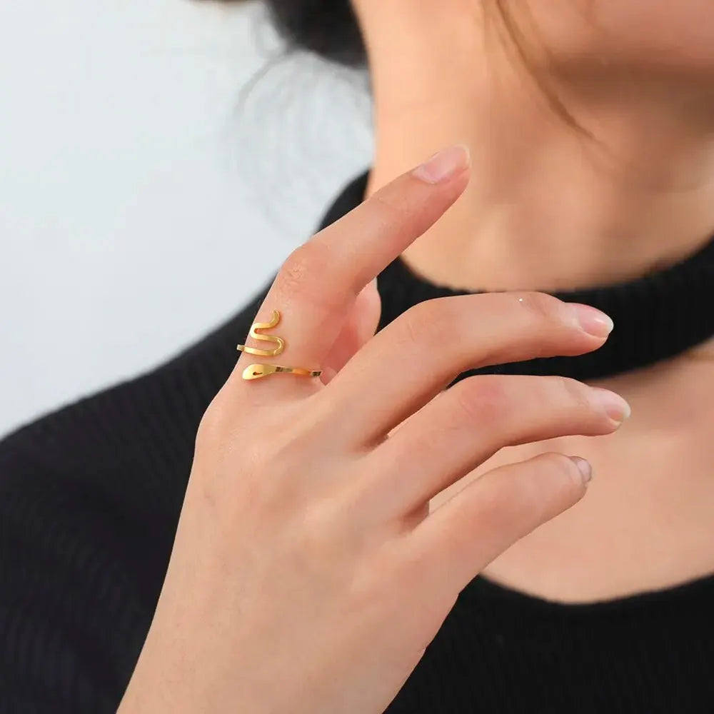Simple Gold Snake Ring Snakes Store™