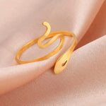 Simple Gold Snake Ring - Vignette | Snakes Store